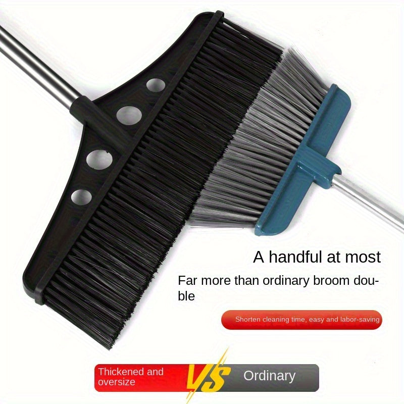 Heavy Duty Large Broom 1 Heavy Duty Long Handle Large Broom- Stiff Bristles Effectively Clean Up Brooms And Debris, Durable Plastic Design Easily Cleans Interior\u002FFloor, Great For Yard And Home Use, Broom For Ground