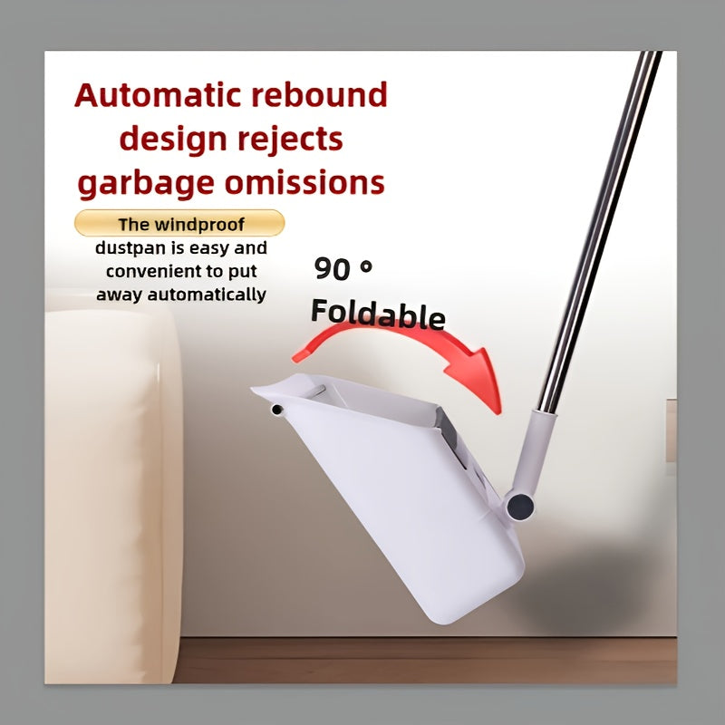 All-In-One for Home Cleaning Set: Gentle Bristle Broom, Dustpan And Brush Combo – No Lint Design, Great for Residences, Workplaces, Educational Institutions & Student Housing – Perfect Holiday Present & Cleaning Necessity