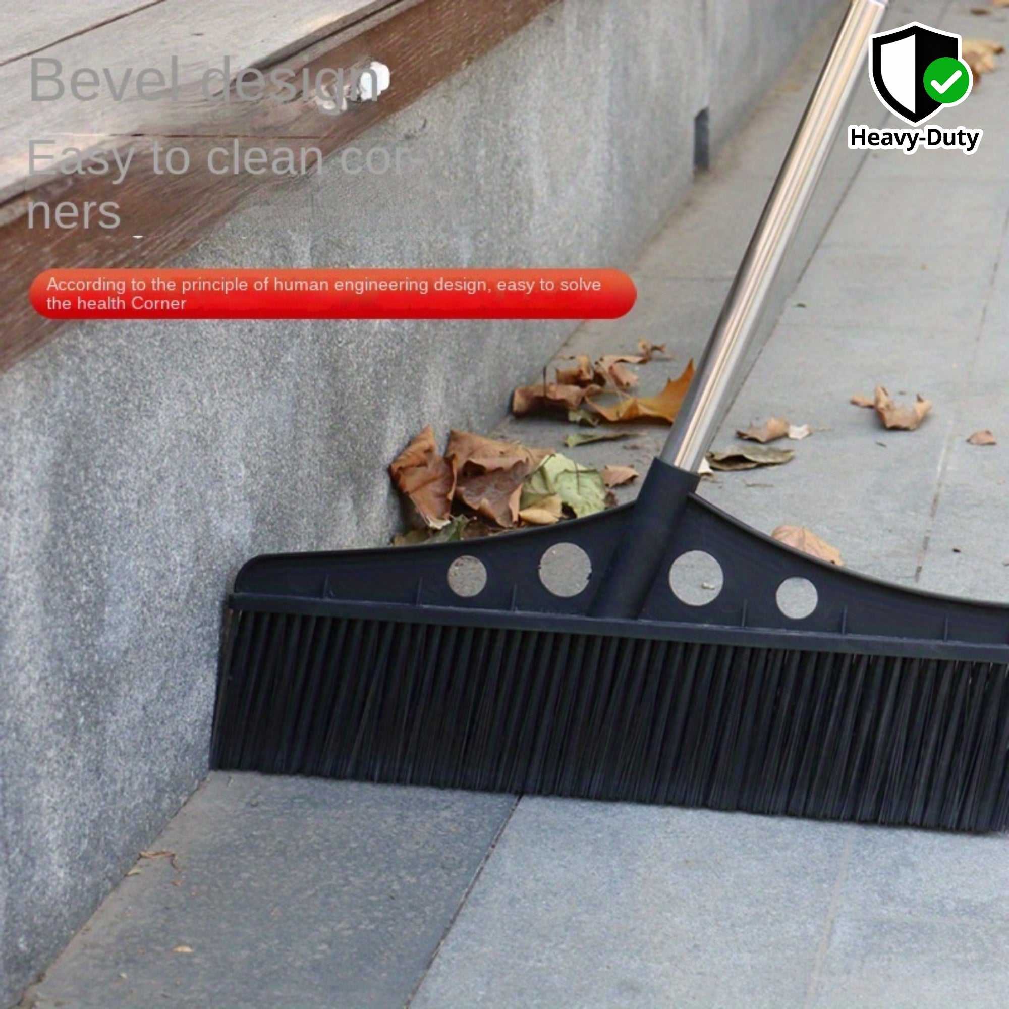 Heavy Duty Large Broom 1 Heavy Duty Long Handle Large Broom- Stiff Bristles Effectively Clean Up Brooms And Debris, Durable Plastic Design Easily Cleans Interior\u002FFloor, Great For Yard And Home Use, Broom For Ground