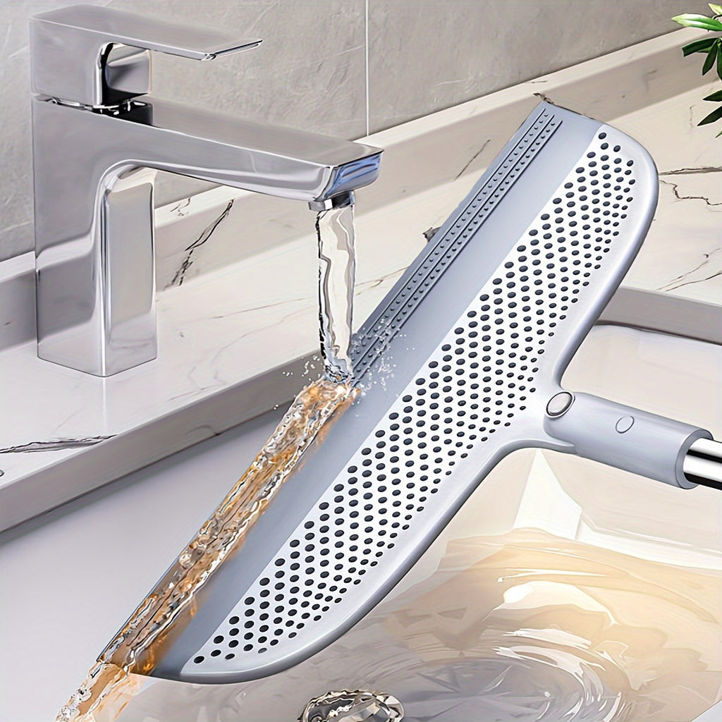 Multifunction Magic Broom, Household Silicone Wiper Floor Squeegee Non-Stick Hair Sweeping Tool 4 In 1 Adjustable Floor Scraping Sweeper For Bathroom, Window, Kitchen, Tile Floor Cleaning (Grey)