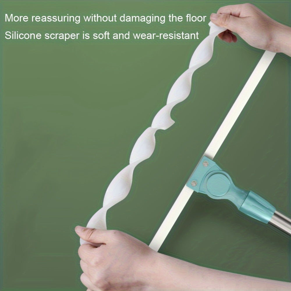 1pc Silicone Magic Wiper Toilet Scraper Broom - Multi-Use Floor Mop for Bathroom, Living Room, Bedroom, Glass - No Electricity Needed Household Cleaning Tool