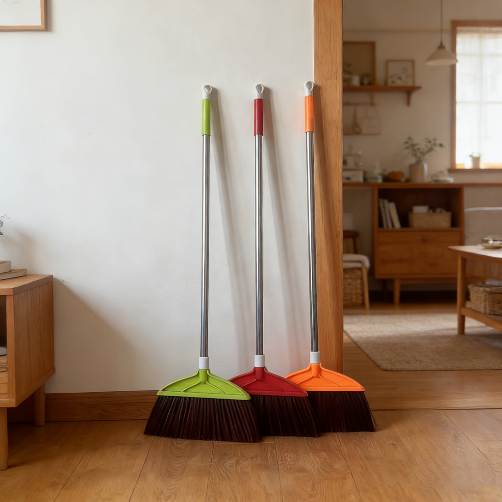 Handheld Broom with Soft Bristles, Household\u002FSchool\u002FOffice Use, Plastic Broom, High-Quality Sweeping Broom, Non-Stick Hair for Floor Cleaning