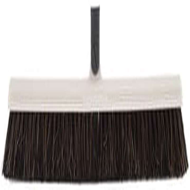 Horse Hair Broom | Soft Bristle for Dog Hair, Hardwood Floors Cleaning, Upright Swivel Feature, Flagged Bristle, Metal Handle