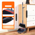 1set, Long Handle Broom And Dustpan Set, Household Broom Cleaning for OfficeHome Kitchen Lobby Floor Use, Upright Standing Dustpan Broom Set,Sweeping Office Kitchen Wood Flooring Pet Hair, Christmas standing dustpan Hair Removal