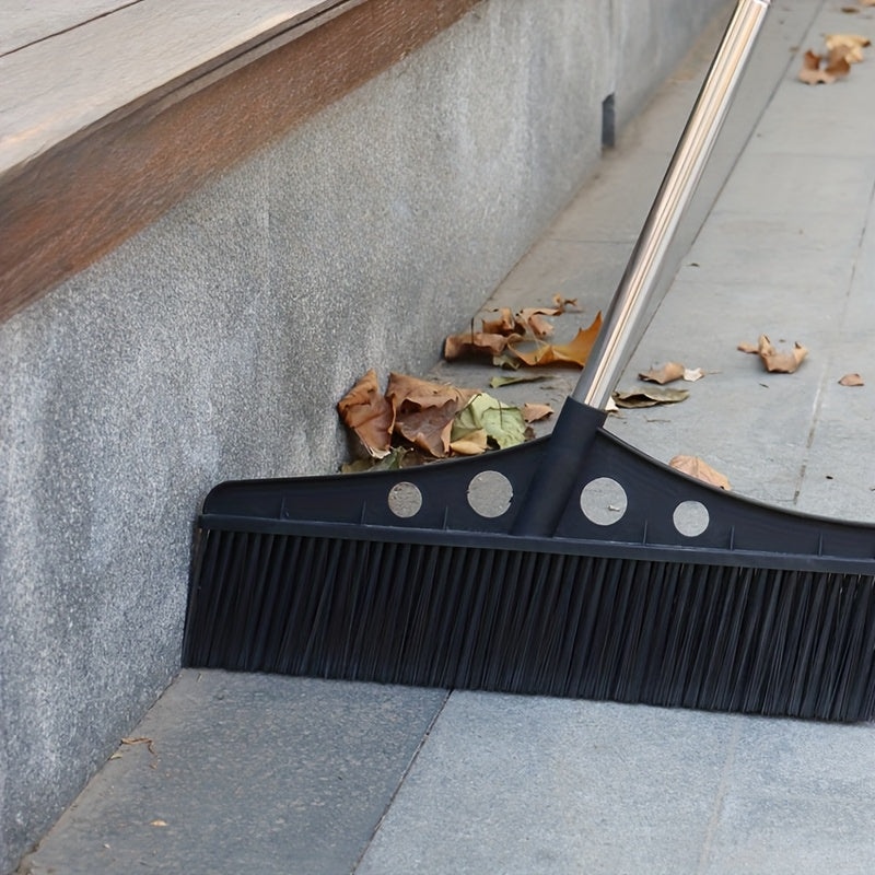 Heavy Duty Large Broom 1 Heavy Duty Long Handle Large Broom- Stiff Bristles Effectively Clean Up Brooms And Debris, Durable Plastic Design Easily Cleans Interior\u002FFloor, Great For Yard And Home Use, Broom For Ground
