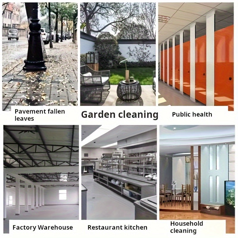 Heavy Duty Large Broom 1 Heavy Duty Long Handle Large Broom- Stiff Bristles Effectively Clean Up Brooms And Debris, Durable Plastic Design Easily Cleans Interior\u002FFloor, Great For Yard And Home Use, Broom For Ground