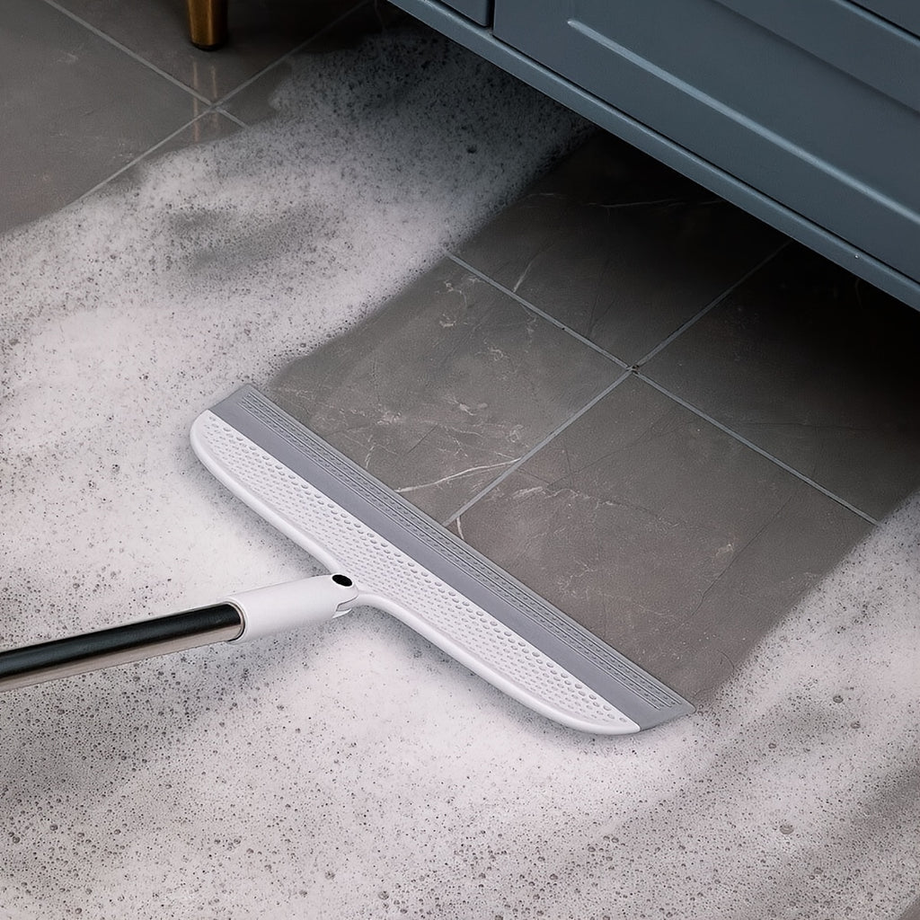 Multifunction Magic Broom, Household Silicone Wiper Floor Squeegee Non-Stick Hair Sweeping Tool 4 In 1 Adjustable Floor Scraping Sweeper For Bathroom, Window, Kitchen, Tile Floor Cleaning (Grey)