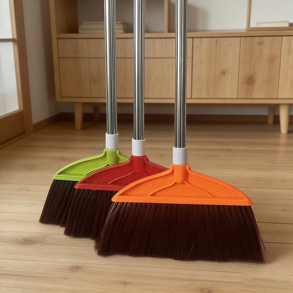 Handheld Broom with Soft Bristles, Household\u002FSchool\u002FOffice Use, Plastic Broom, High-Quality Sweeping Broom, Non-Stick Hair for Floor Cleaning
