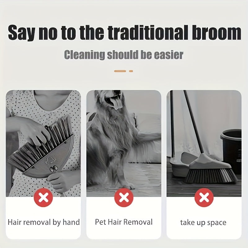 All-In-One for Home Cleaning Set: Gentle Bristle Broom, Dustpan And Brush Combo – No Lint Design, Great for Residences, Workplaces, Educational Institutions & Student Housing – Perfect Holiday Present & Cleaning Necessity