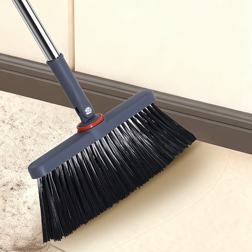 1set, Long Handle Broom And Dustpan Set, Household Broom Cleaning for OfficeHome Kitchen Lobby Floor Use, Upright Standing Dustpan Broom Set,Sweeping Office Kitchen Wood Flooring Pet Hair, Christmas standing dustpan Hair Removal