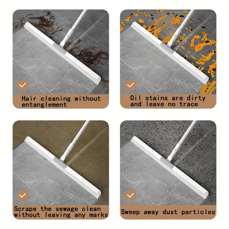 Silicone Floor Sweeping Tool | Combination Magic Water Broom for Bathroom, Toilet, Kitchen, Bedroom, Living Room - Hair Sweeping Household Lazy Tool