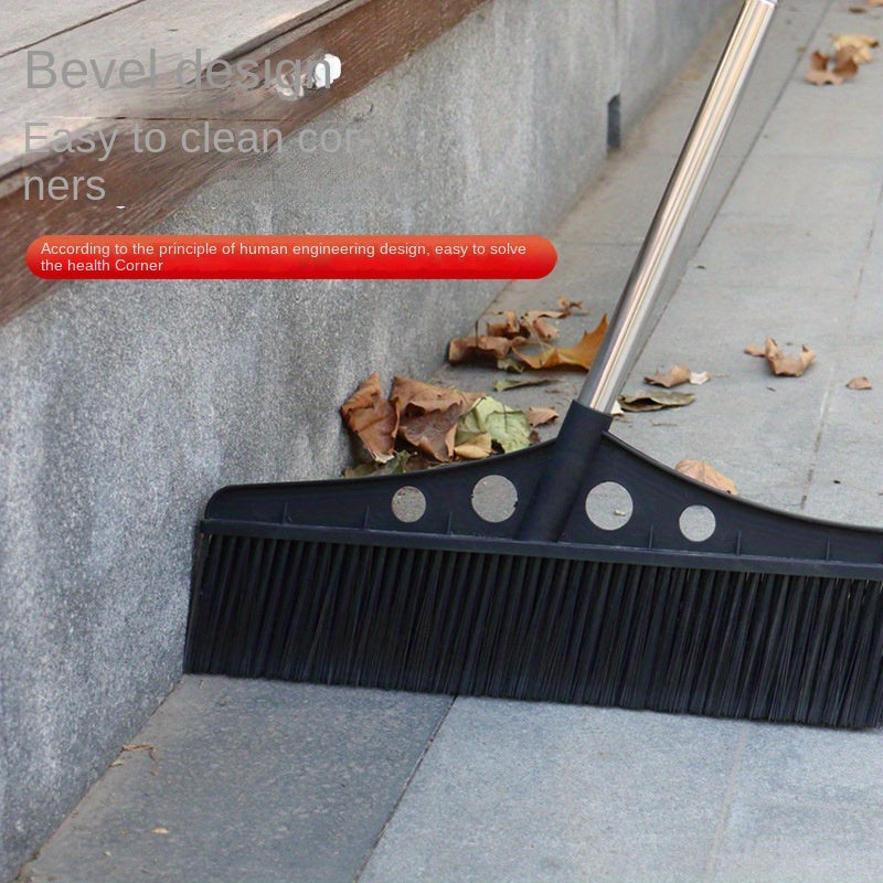 Heavy Duty Large Broom 1 Heavy Duty Long Handle Large Broom- Stiff Bristles Effectively Clean Up Brooms And Debris, Durable Plastic Design Easily Cleans Interior\u002FFloor, Great For Yard And Home Use, Broom For Ground