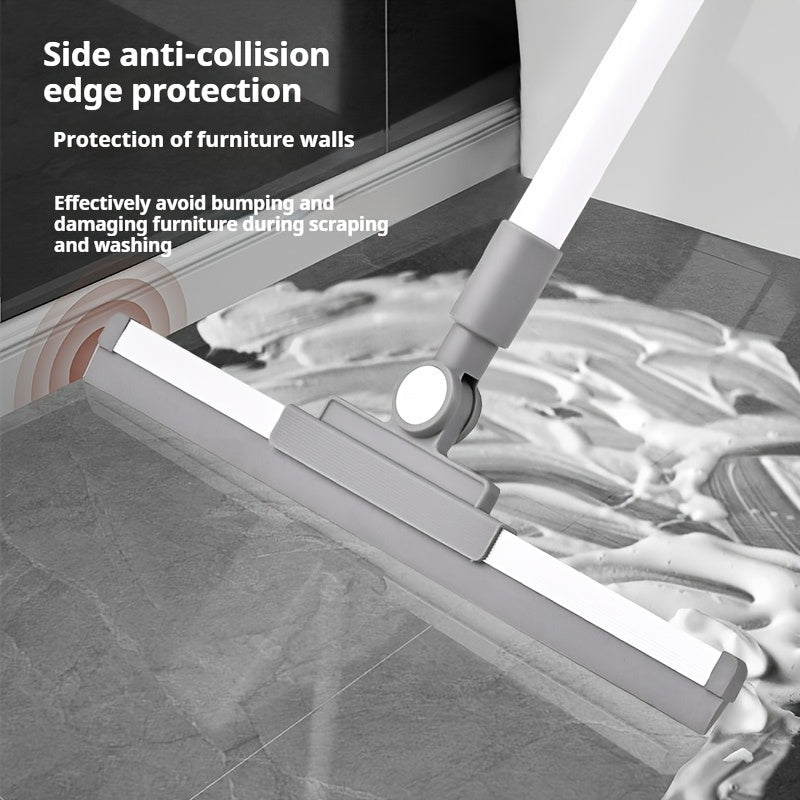 52in Silicone and Squeegee Combination Magic Broom | Multi-scene Use for Living Room, Bedroom, Bathroom, Toilet, Kitchen | Home Lazy Cleaning Tool for Sweeping and Hair Removal | Brand: YANGMUM