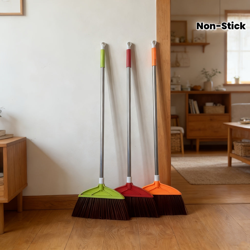 Handheld Broom with Soft Bristles, Household\u002FSchool\u002FOffice Use, Plastic Broom, High-Quality Sweeping Broom, Non-Stick Hair for Floor Cleaning