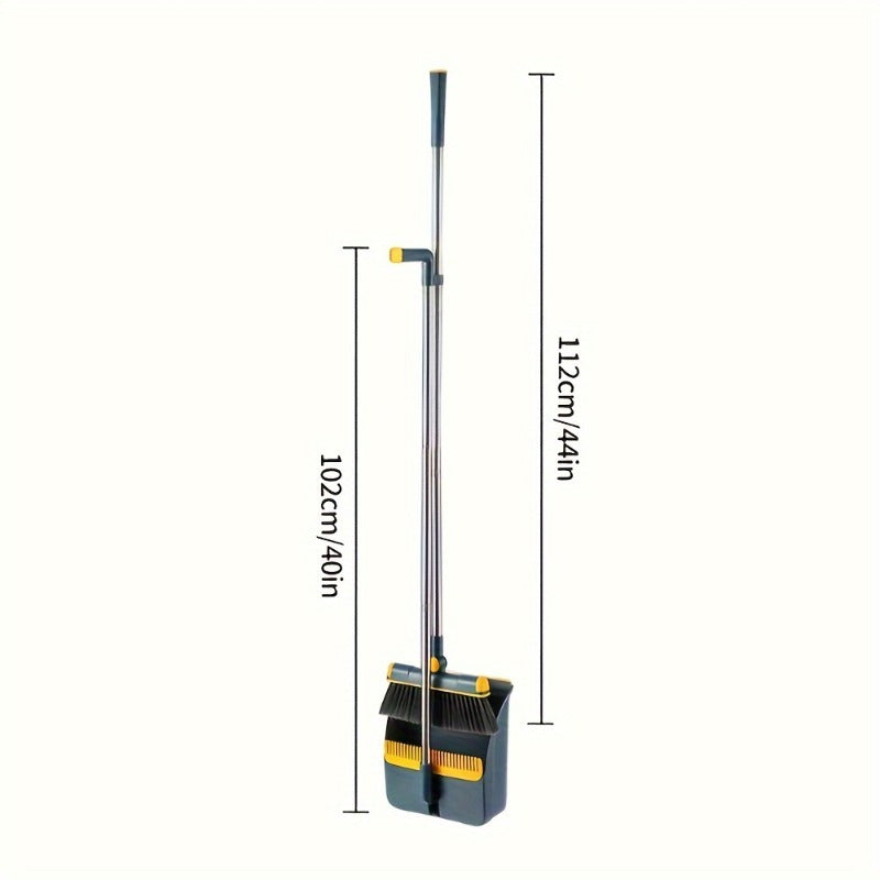 Household Broom and Dustpan, Thickened Folding Dustpan, Extended Handheld Dust-cleaning Broom. Suitable for Living Room and Kitchen Floors, Household Items, Cleaning Tools.