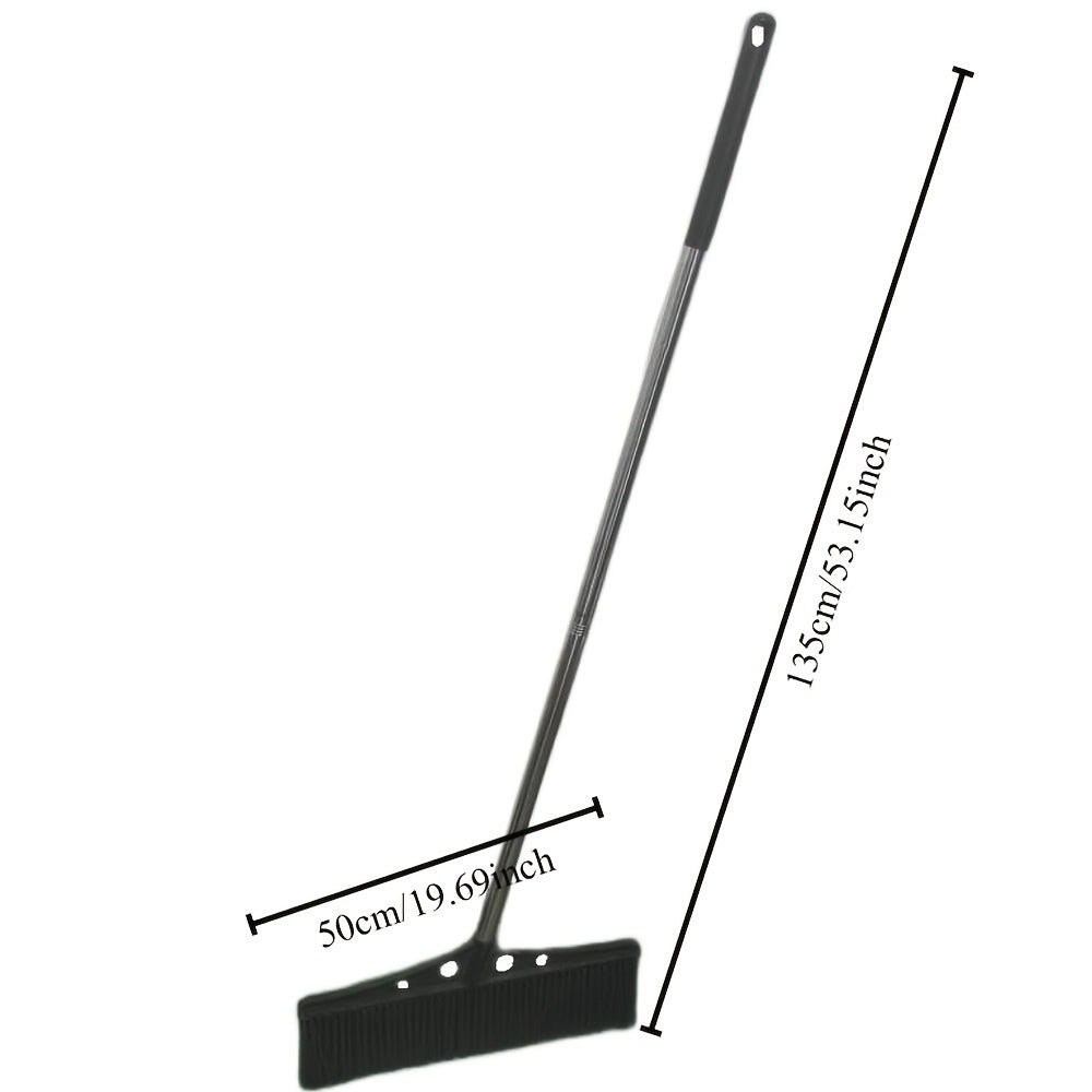 Heavy Duty Large Broom 1 Heavy Duty Long Handle Large Broom- Stiff Bristles Effectively Clean Up Brooms And Debris, Durable Plastic Design Easily Cleans Interior\u002FFloor, Great For Yard And Home Use, Broom For Ground