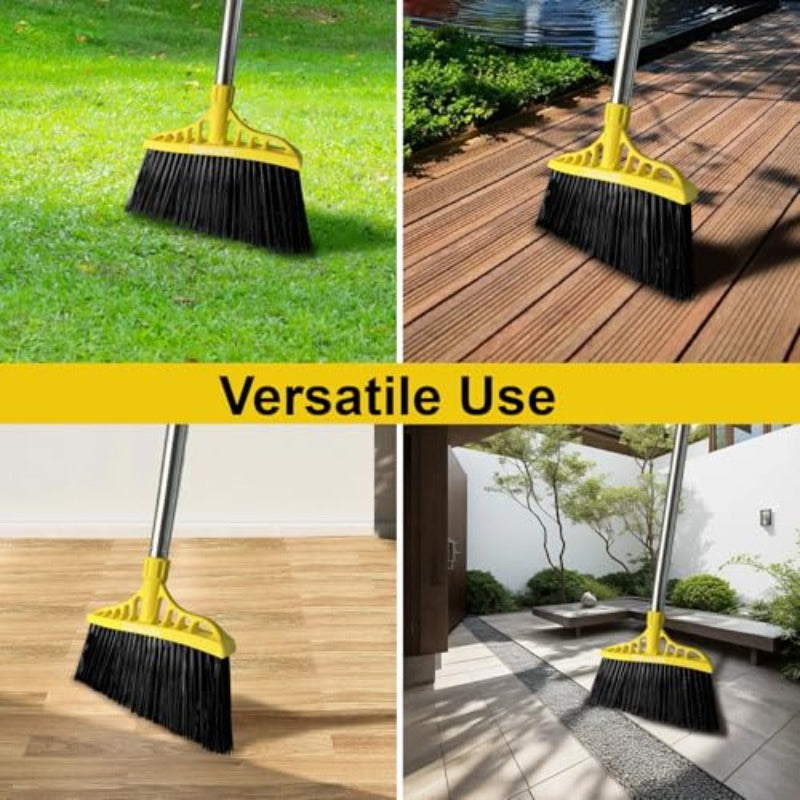57 Inch Heavy-Duty Commercial\u002FResidential Outdoor Floor Broom with Angled & Long Handle - Large Surface Sweeper for Concrete,, Wood Floors, Garage, Patio, -like Surfaces - Durable Bristles & Plastic (Ideal