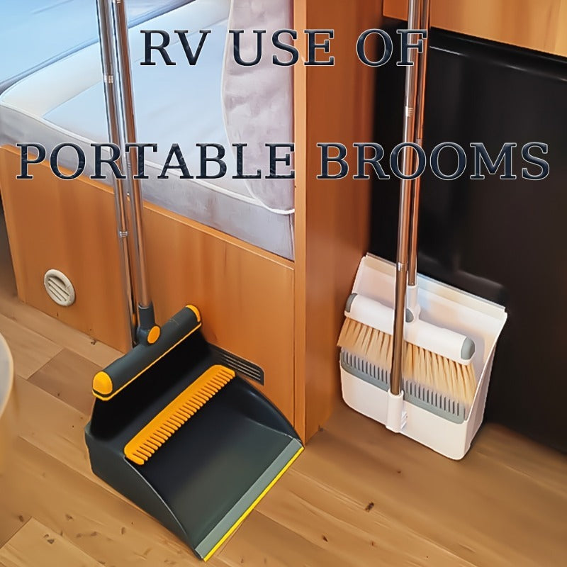 Household Broom and Dustpan, Thickened Folding Dustpan, Extended Handheld Dust-cleaning Broom. Suitable for Living Room and Kitchen Floors, Household Items, Cleaning Tools.